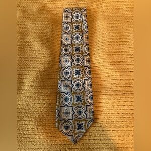 Designer Collection By Regal Gold Geometric Men’s Tie, 1970s, Mid-Century Modern